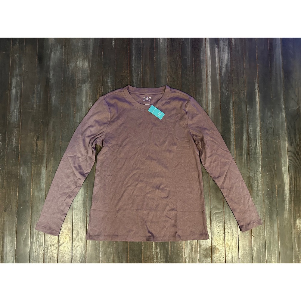 Maurices 24/7 Womens Long Sleeve Crew Neck T-Shirt Large NWT